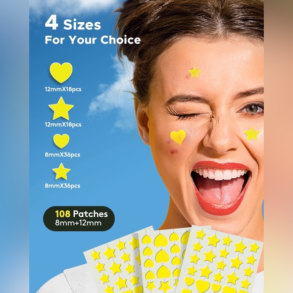 Hydrocolloid Patches Face Zit Acne Dots, Tea Tree Oil + Centella Oil, 108 Count - Picture 5 of 13